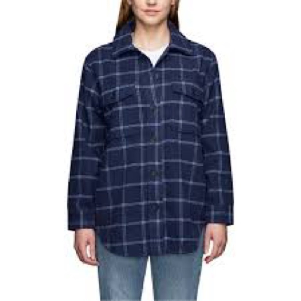 Tilley Women's Dark Blue/light blue Shacket Small
